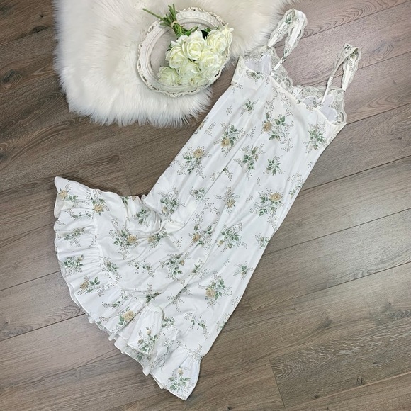 Vintage Victorias Secret Floral Cotton Slip Dress - Picture 5 of 6